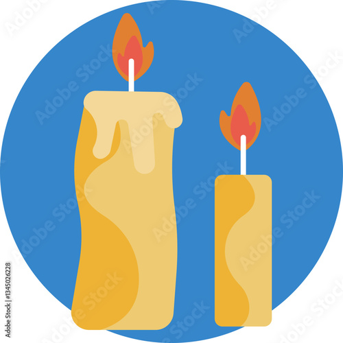 A simple image of a lit candle, symbolizing crafting and creating ambiance.