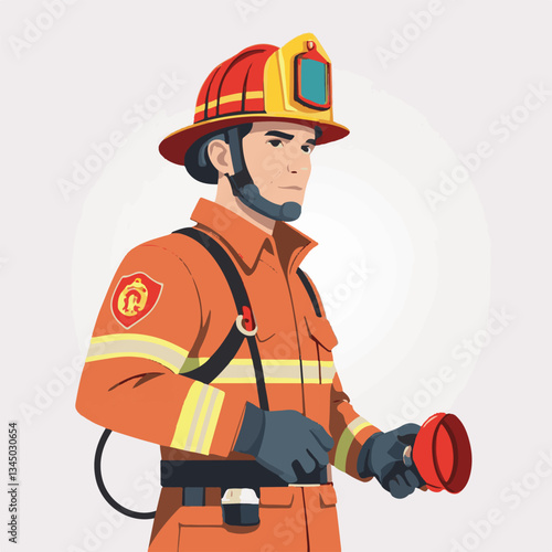 fireman, firefighter, safety, emergency, danger, man, rescue, fire, fighter, uniform, helmet, protection, background, service, red, equipment, hose, occupation, job, burn, person, work, male, hero, pr