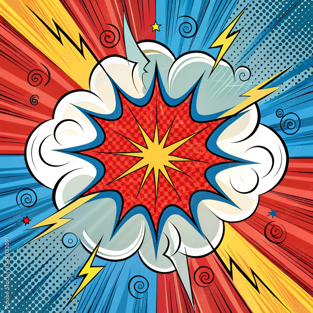 Fototapeta premium pop art explosion background