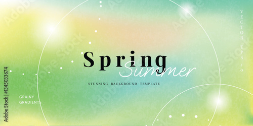 Abstract summer gradient mesh background vector. Wallpaper design with sparkle in grainy and blurry texture. Illustration for banner, backdrop, social media, cover, ads.