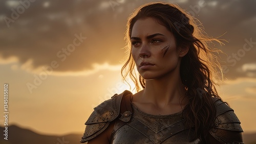 A fierce warrior woman