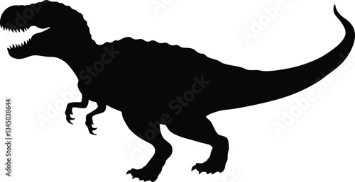 Fierce Dinosaur Trex Silhouette for Bold Designs