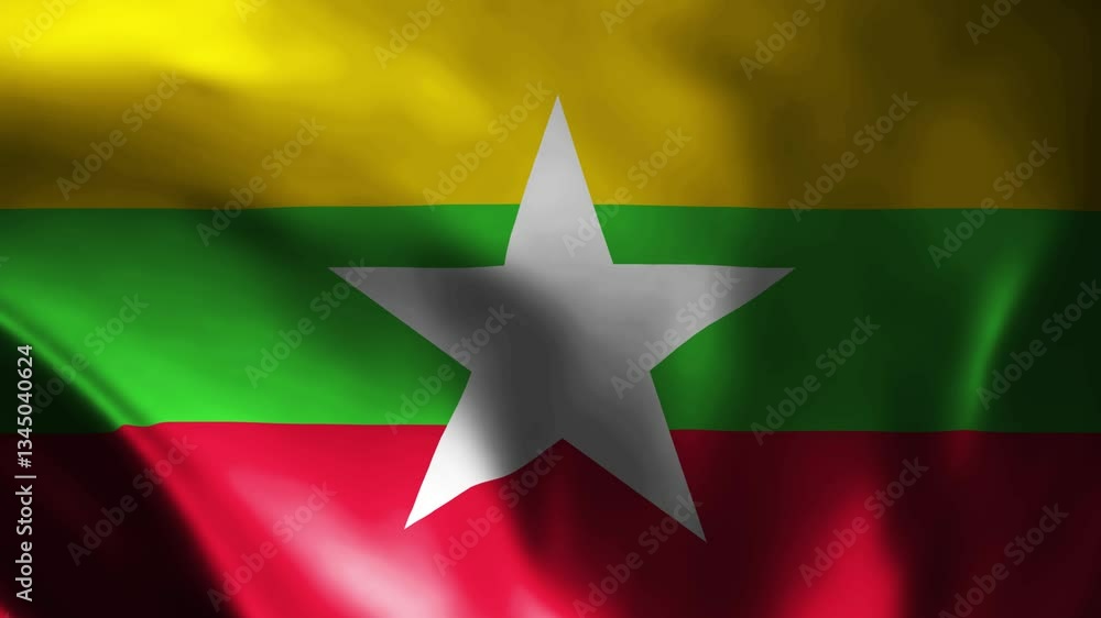 Myanmar Flag Myanmar Flag
