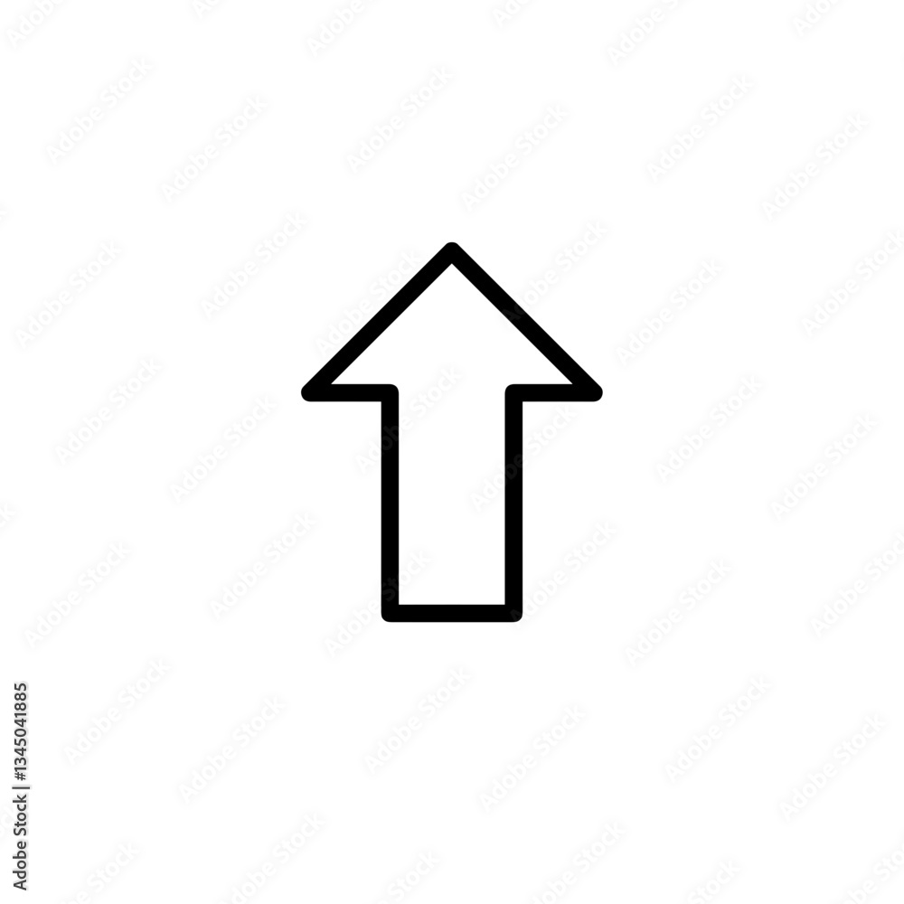 Dynamic Arrow Up Vector Icon - Bold Symbol Representing Growth, Progress, Success, and Positive Direction Dynamic Arrow Up Vector Icon - Bold Symbol Representing Growth, Progress, Success, and Positive Direction
