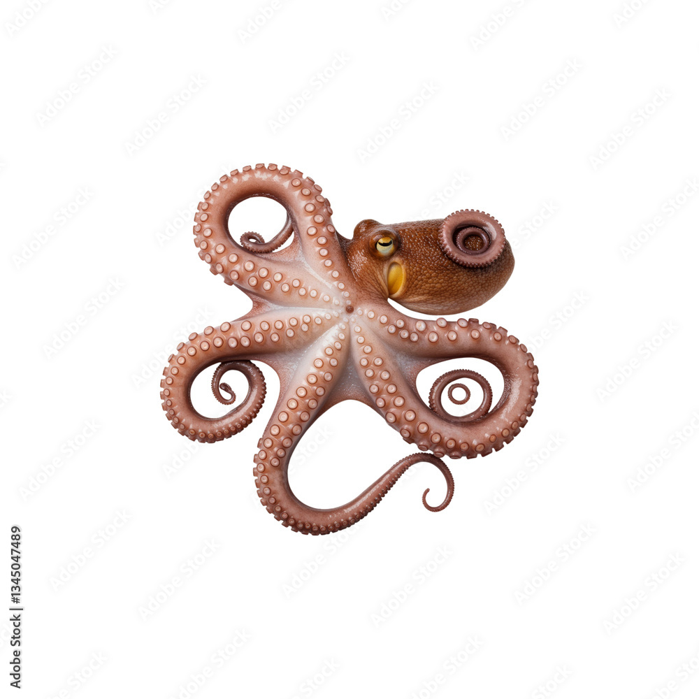 Fototapeta premium Octopus isolated on transparent background. Octopus png