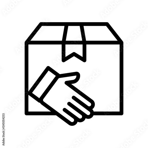 Hand Holding a Box Symbolizing Package Handling and Delivery Services
