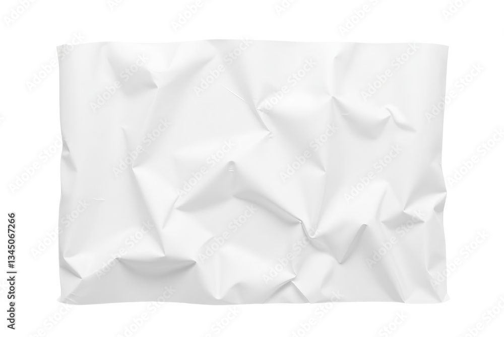 Obraz premium Crumpled White Paper Texture Background