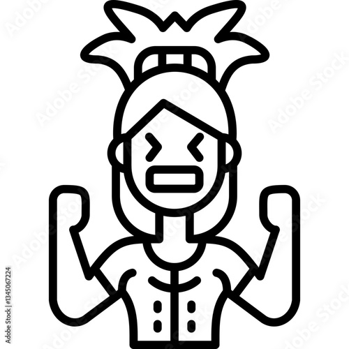 Irritated Icon Vector Element