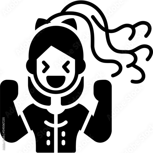 Excited Icon Vector Element