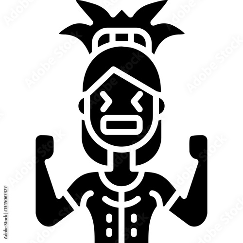 Irritated Icon Vector Element