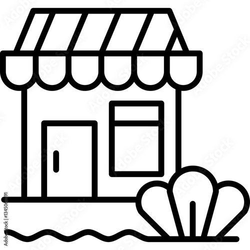 Bungalow Icon Vector Element
