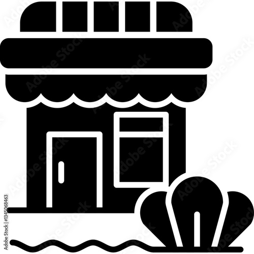 Bungalow Icon Vector Element