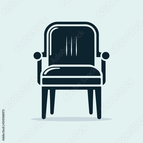 Vector Illustration of a Chair Silhouette Image