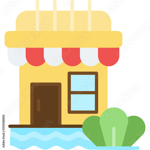 Bungalow Icon Vector Element