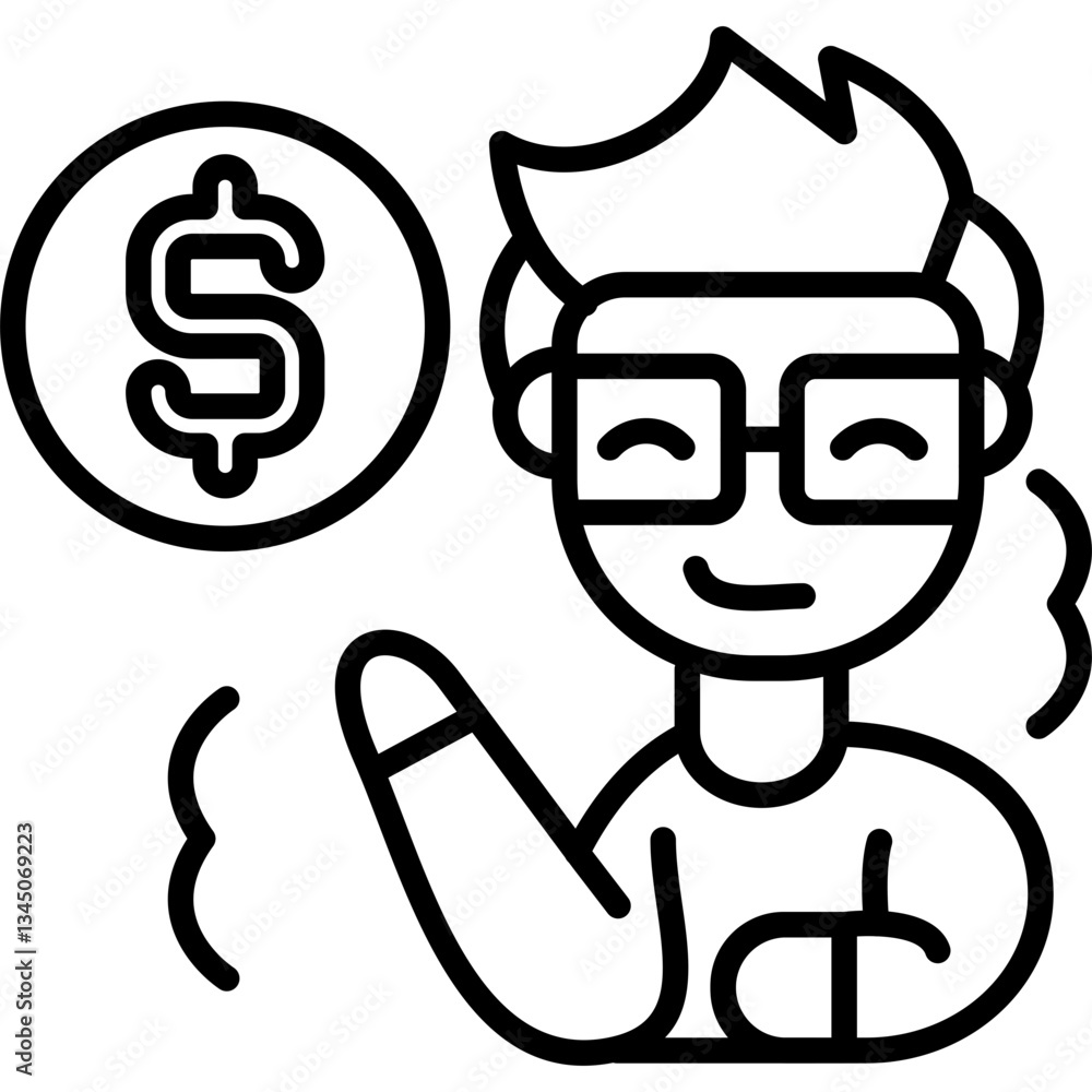 Taking Money Icon Vector Element Taking Money Icon Vector Element