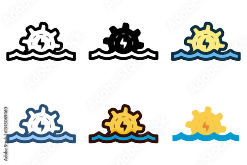 hydroelectric power icon vector illustration
