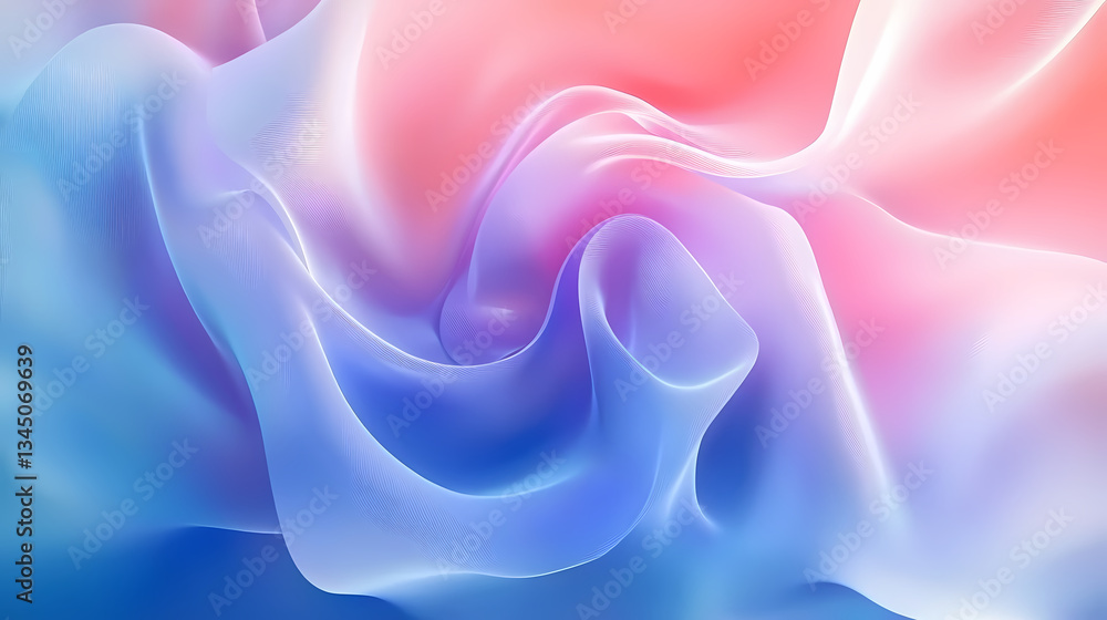 Obraz premium Abstract Fluid Shapes in Pink and Blue with Gradient Background