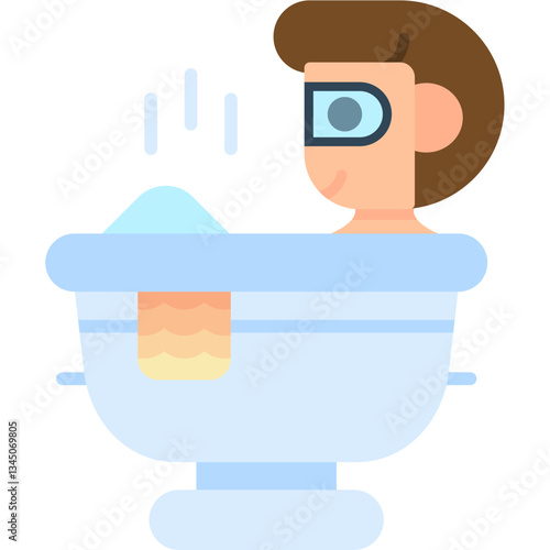 Bathtub Icon Vector Element