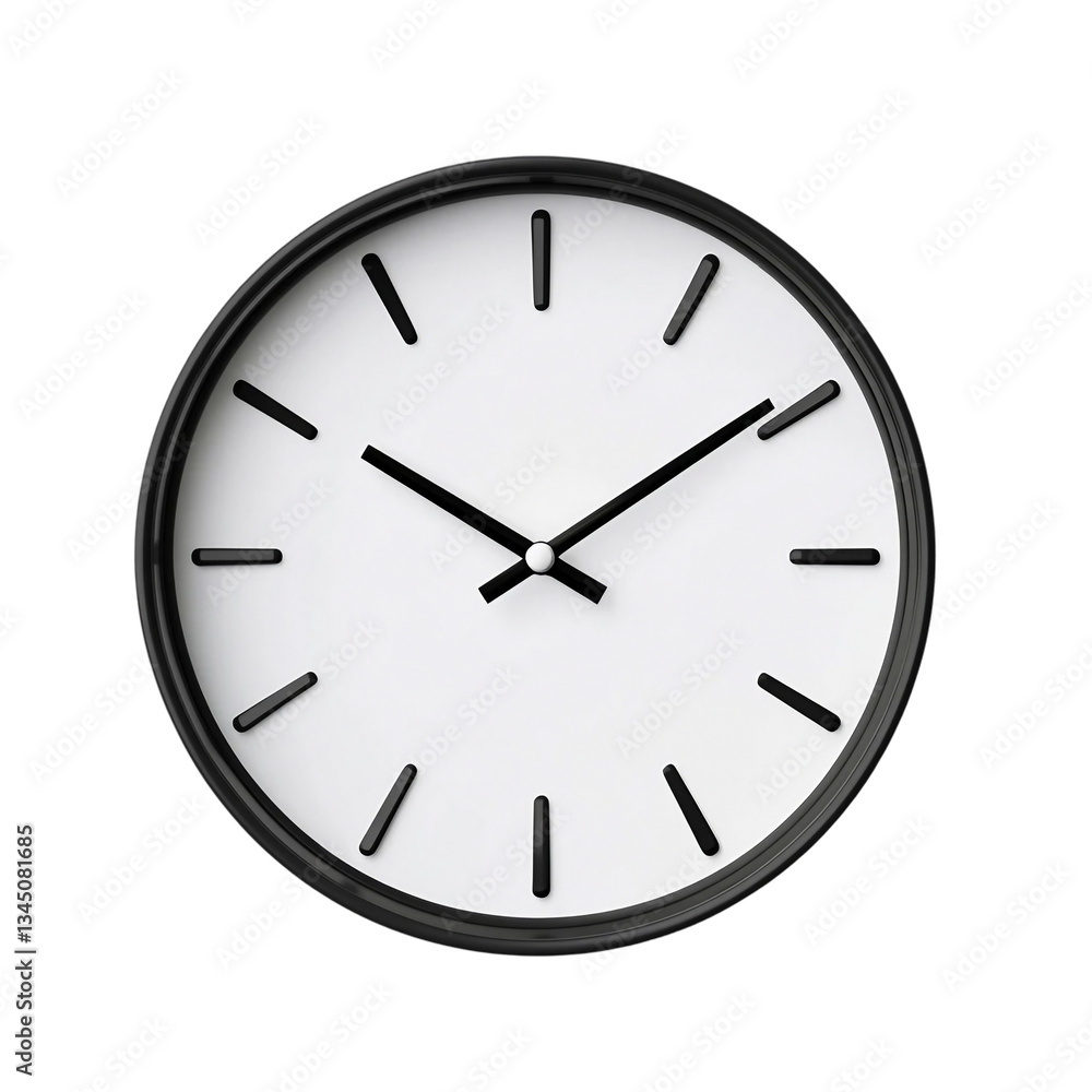 wall clock isolated on transparent white background, clipping path wall clock isolated on transparent white background, clipping path