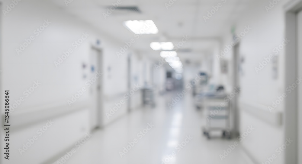 Obraz premium blur image background of corridor in hospital or clinic image