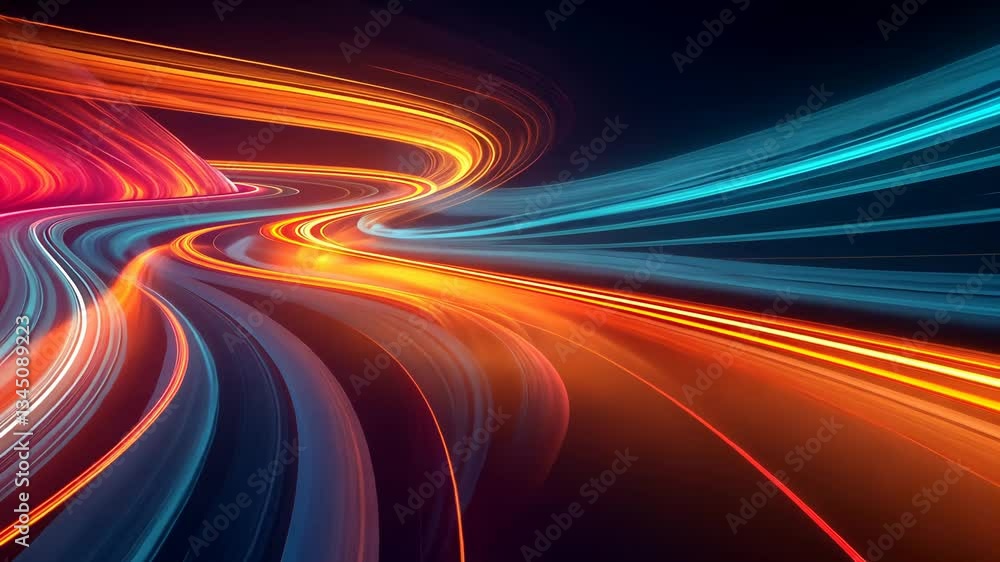 Abstract vibrant swirling lines of light. Dynamic motion blur effect Abstract vibrant swirling lines of light. Dynamic motion blur effect