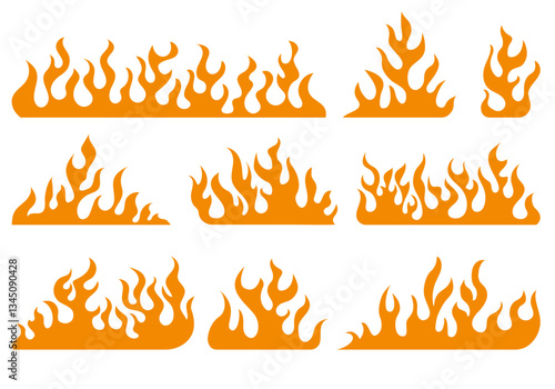 Flames and fire, acid neo tribal shapes, y2k elements. Set of hand drawn fire and fireball. Doodle Sketch Fire. Set of hand drawn flames. Set of hand drawn fire and fireball. Vector illustration