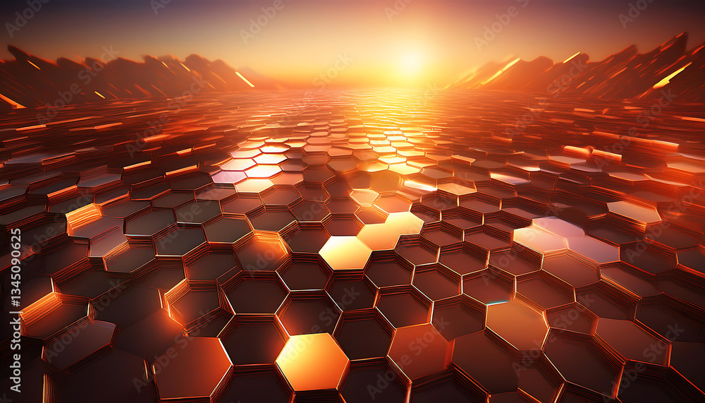 Obraz premium abstract background with cube hexagon