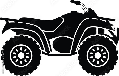 Atv  silhouette vector,Atv motorcycle vector illustration