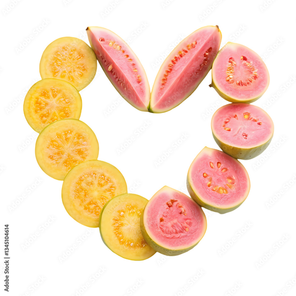 Guava Heart Fresh Fruit Healthy Eating Guava Heart Fresh Fruit Healthy Eating