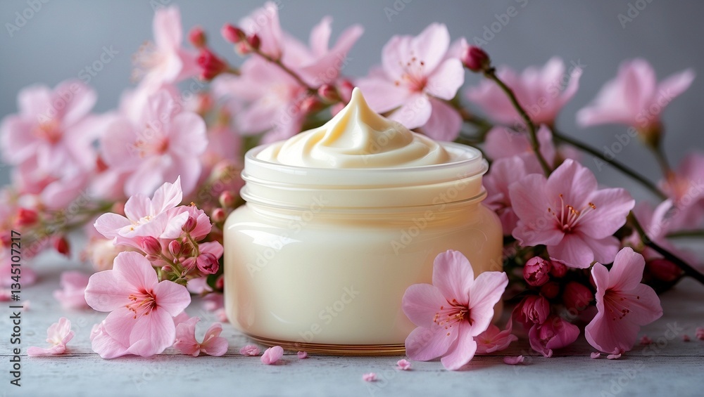 A serene setting with cream and pink blooms A serene setting with cream and pink blooms