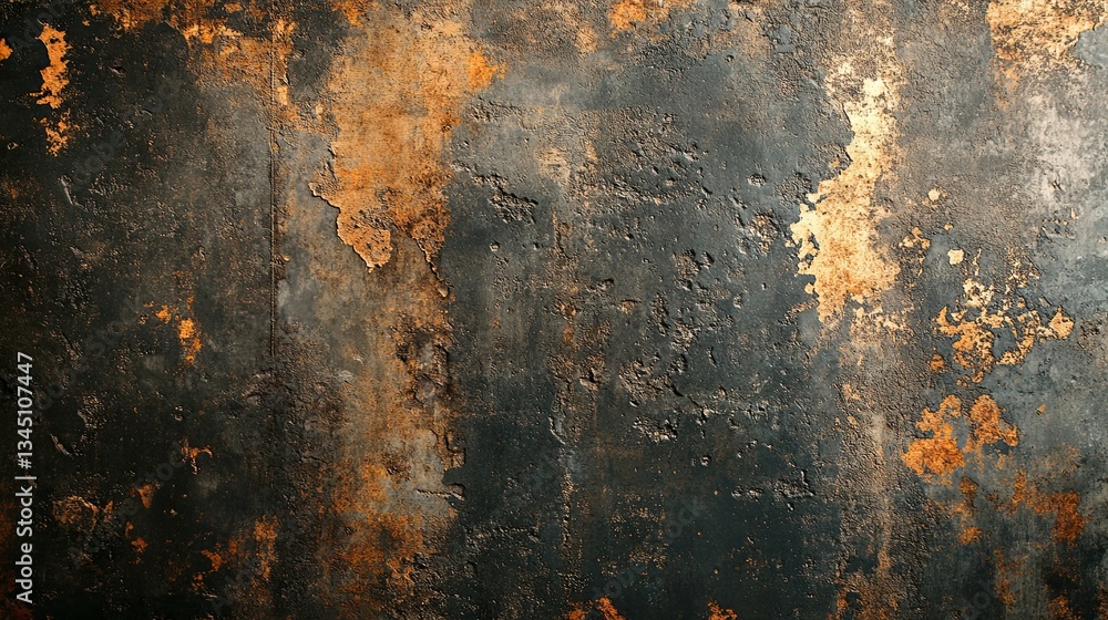 A weathered and rusted metallic surface with layered textures and colors A weathered and rusted metallic surface with layered textures and colors