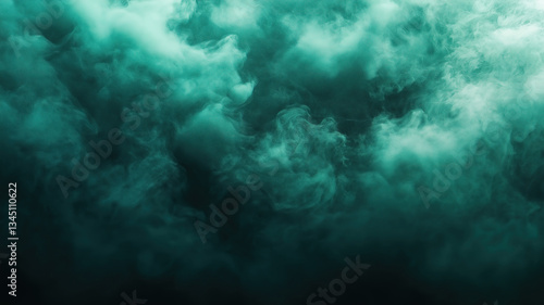 Wallpaper Mural Ominous green smoke billows in the wind, thick and foreboding, signaling danger and destruction Torontodigital.ca