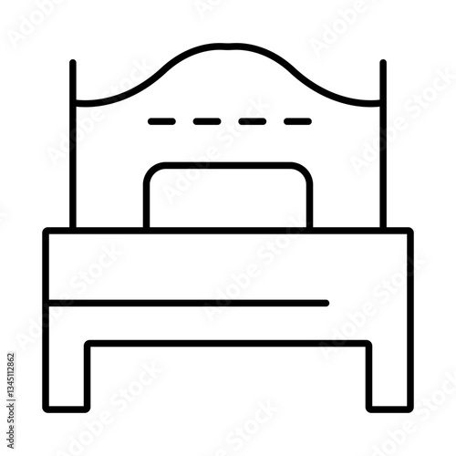 Single Bed – Comfortable Accommodation for Solo Travelers with Editable Stroke