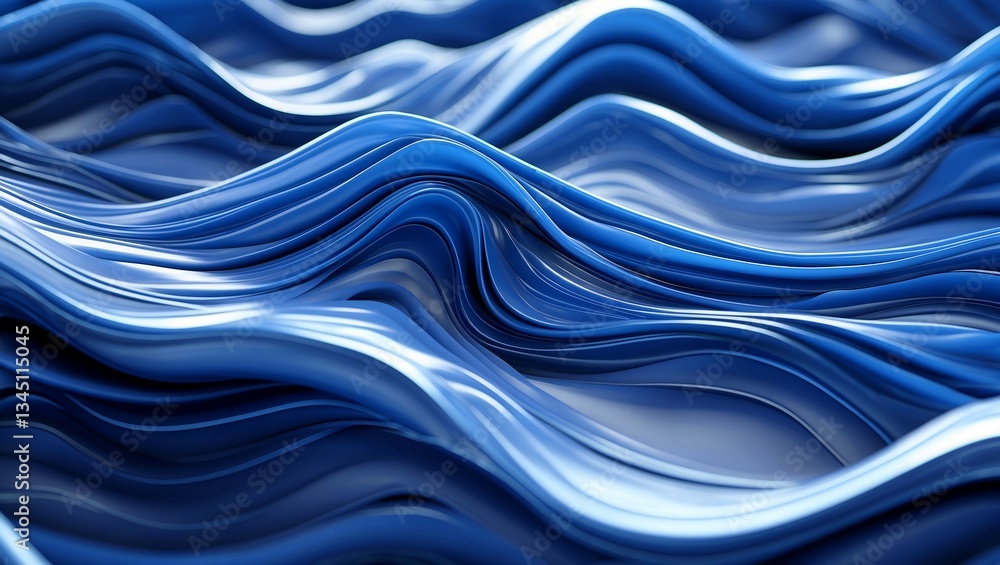 Dynamic blue wave pattern representing creative energy Dynamic blue wave pattern representing creative energy