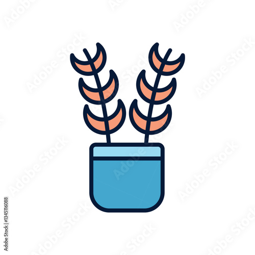 Parlor palm Vector icon