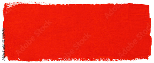 Red stroke of paint isolated on transparent background