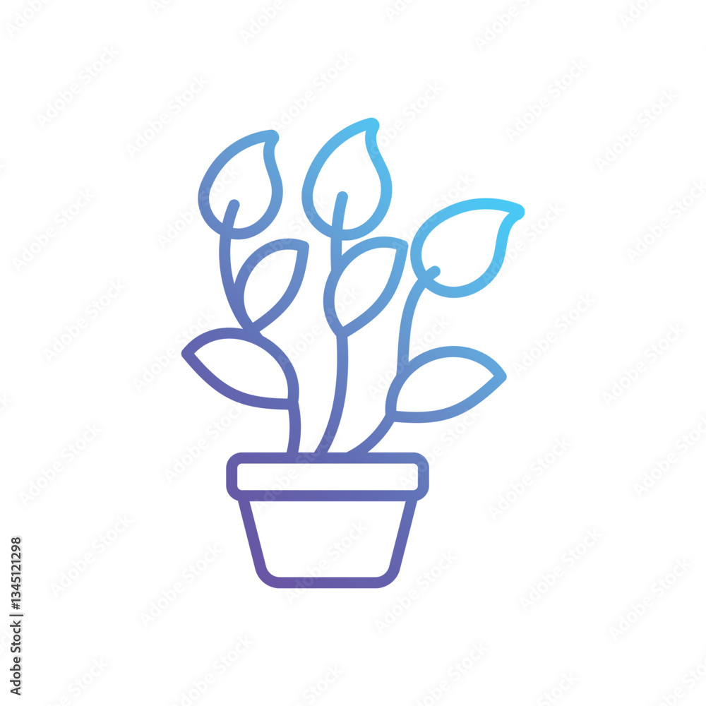 Peace lily Vector icon Peace lily Vector icon