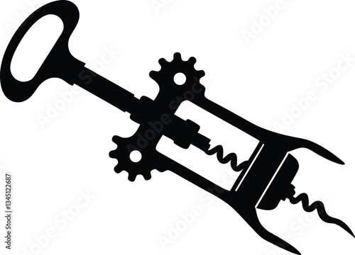 corkscrew silhouette vector,wine bottle opener 