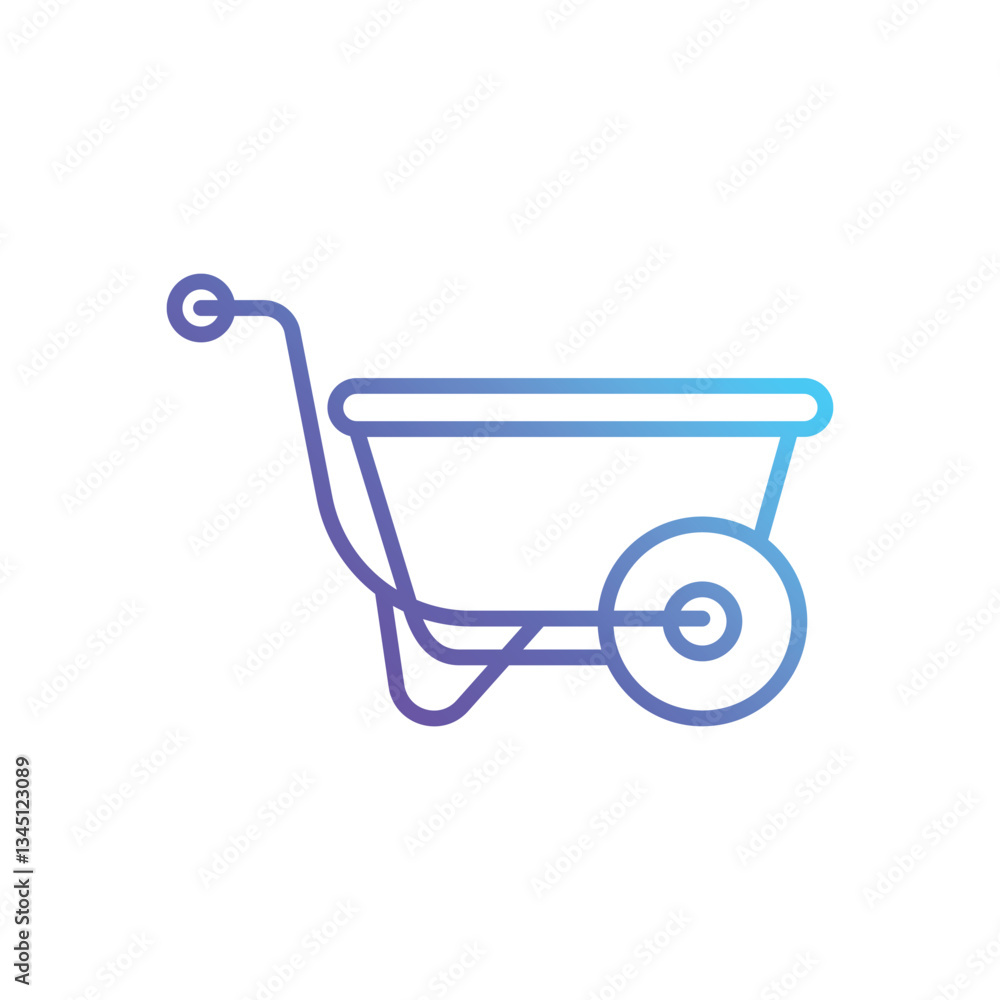 Wheelbarrow Vector icon Wheelbarrow Vector icon
