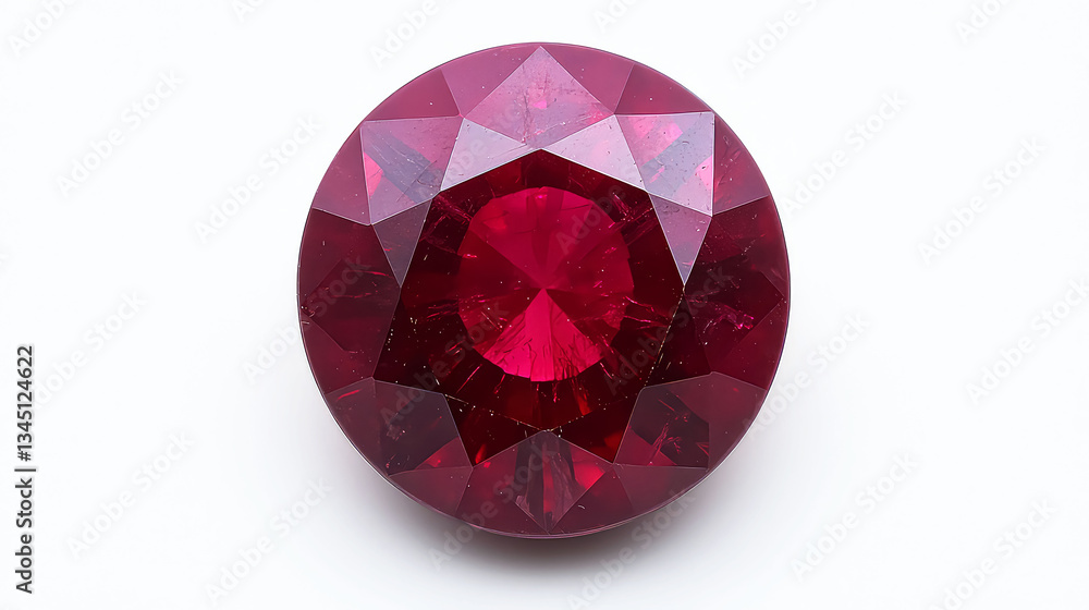 Luminous Red Ruby Gemstone: A Close-Up View of a Dazzling, Faceted Jewel Luminous Red Ruby Gemstone: A Close-Up View of a Dazzling, Faceted Jewel