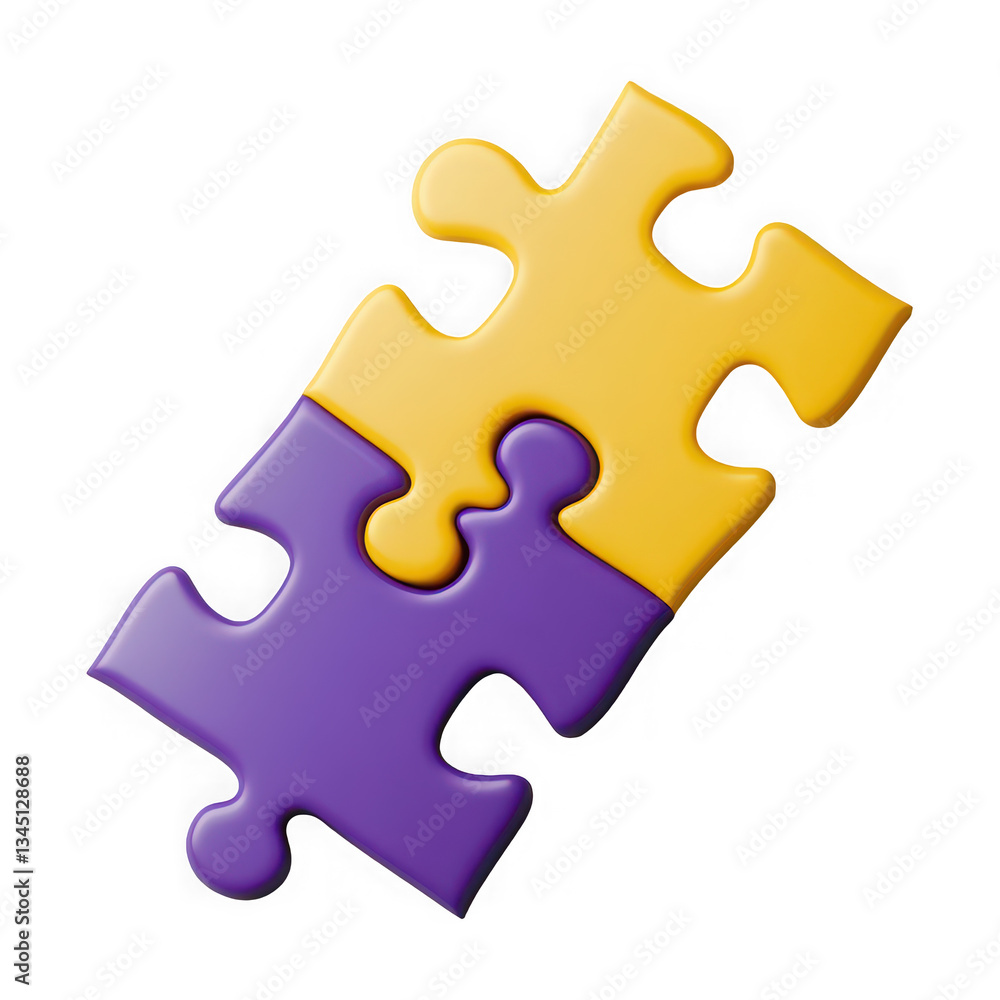 3D icon of a colorful puzzle piece with a checkmark, isolated on a transparent background 3D icon of a colorful puzzle piece with a checkmark, isolated on a transparent background