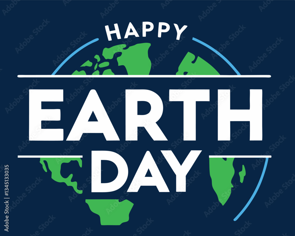 Celebrate Happy Earth Day with this bold and cheerful design featuring a silhouette of the Earth beneath the festive text. Celebrate Happy Earth Day with this bold and cheerful design featuring a silhouette of the Earth beneath the festive text.