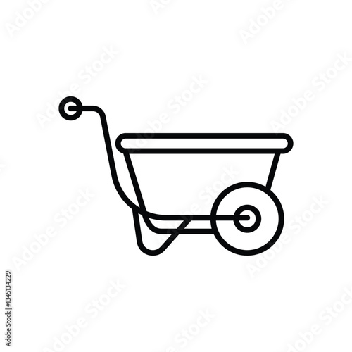 Wheelbarrow  Vector icon