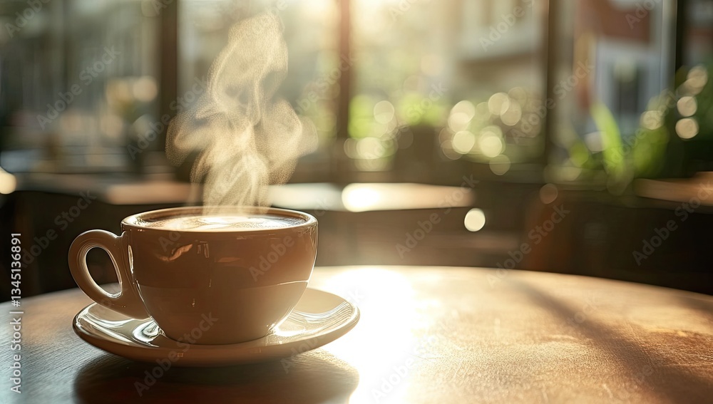 Fototapeta premium Warm Coffee in Cafe