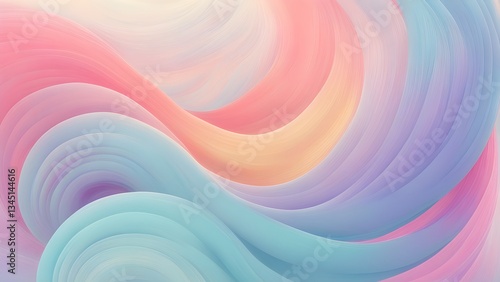 Abstract image showcasing pastel-colored swirls shades pink, blue, lavender.