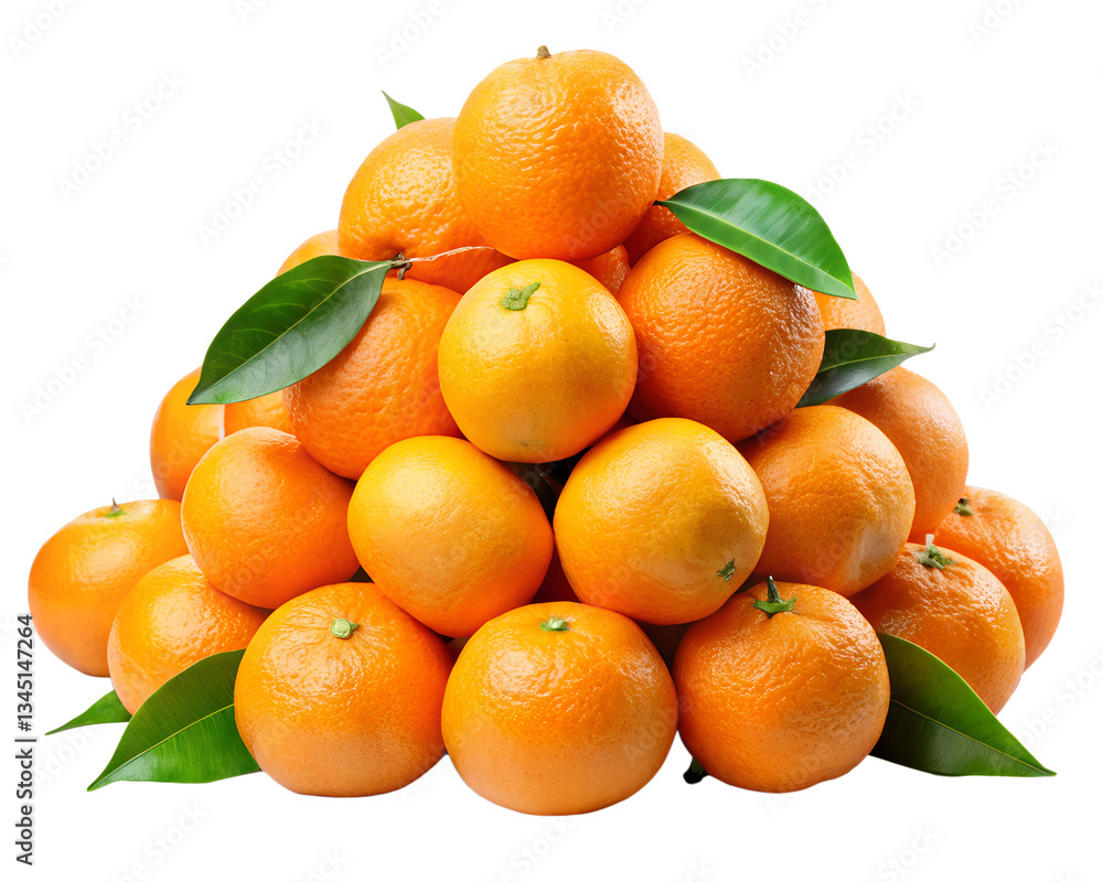 Pile of fresh oranges isolated on transparent background Pile of fresh oranges isolated on transparent background