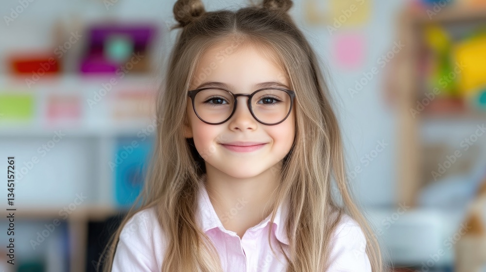 Smiling girl with glasses Smiling girl with glasses