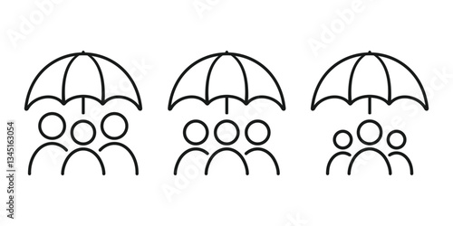 Life insurance, employee benefitis con. Illustration vector