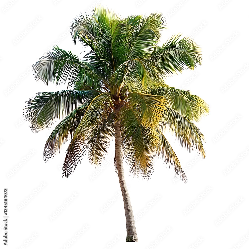 Obraz premium Palm trees on a white background.