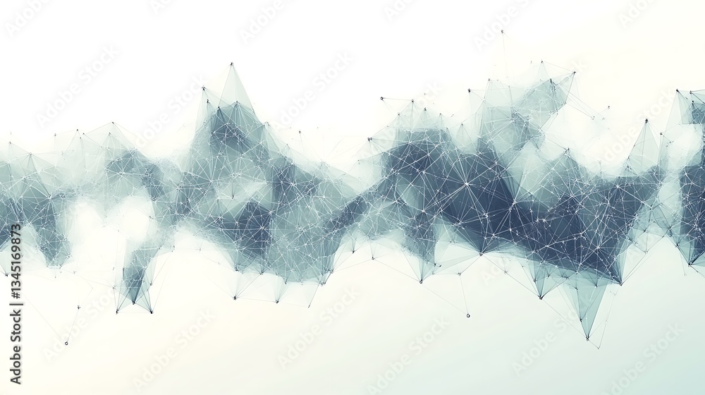 Obraz premium Abstract Network Flow for Digital Data Stream.